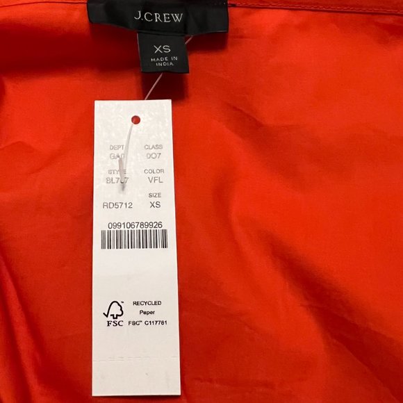 NWT J Crew Organic Cotton Poplin Halter Top - Picture 6 of 6